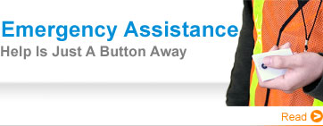 Geolocated emergency assistance badge